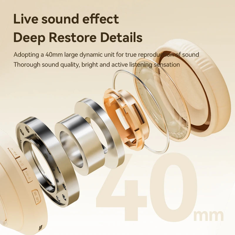 White over-ear headphones with exposed driver assembly and circular earcups.