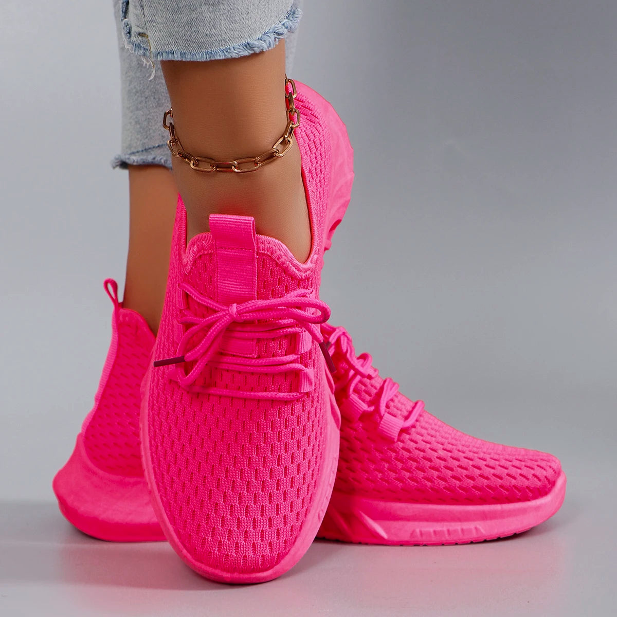 Women's Mesh Workout Shoes - Active Athletic Training Sneakers