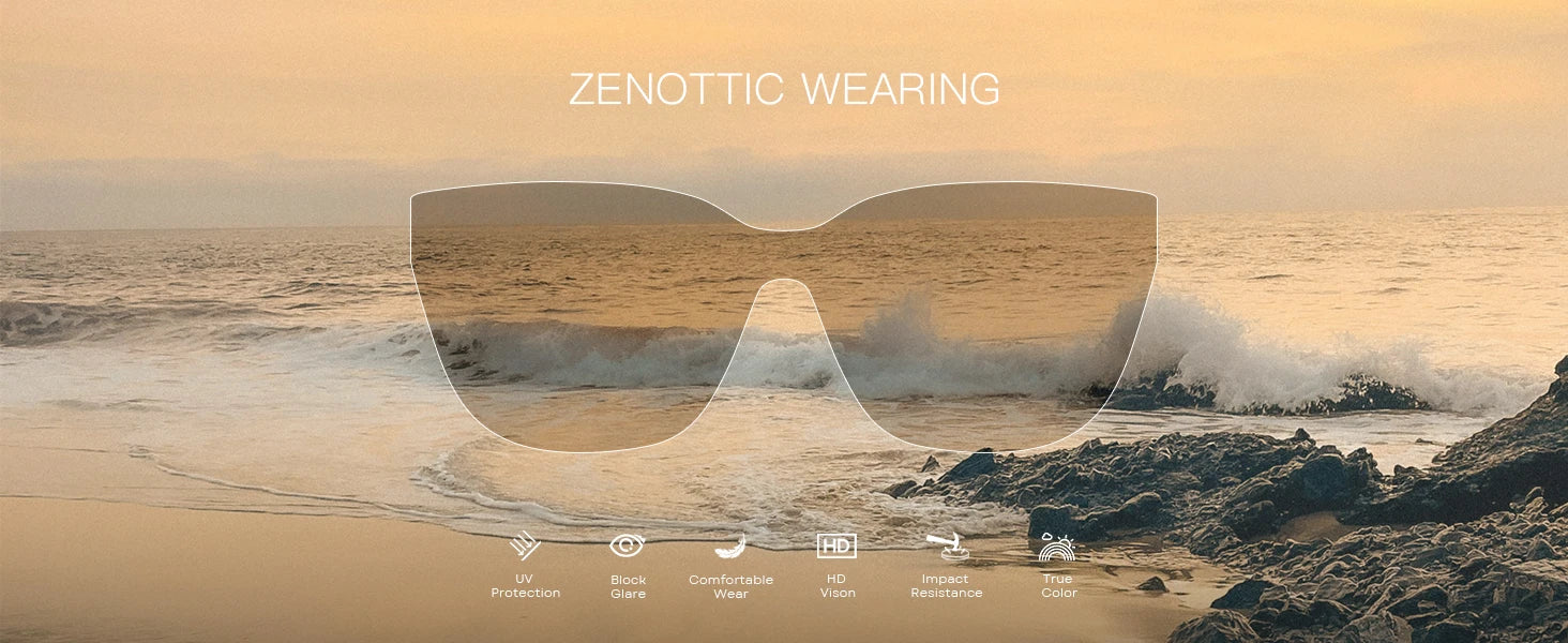 ZENOTTIC Retro Square Polarized Sunglasses UV400 Protection