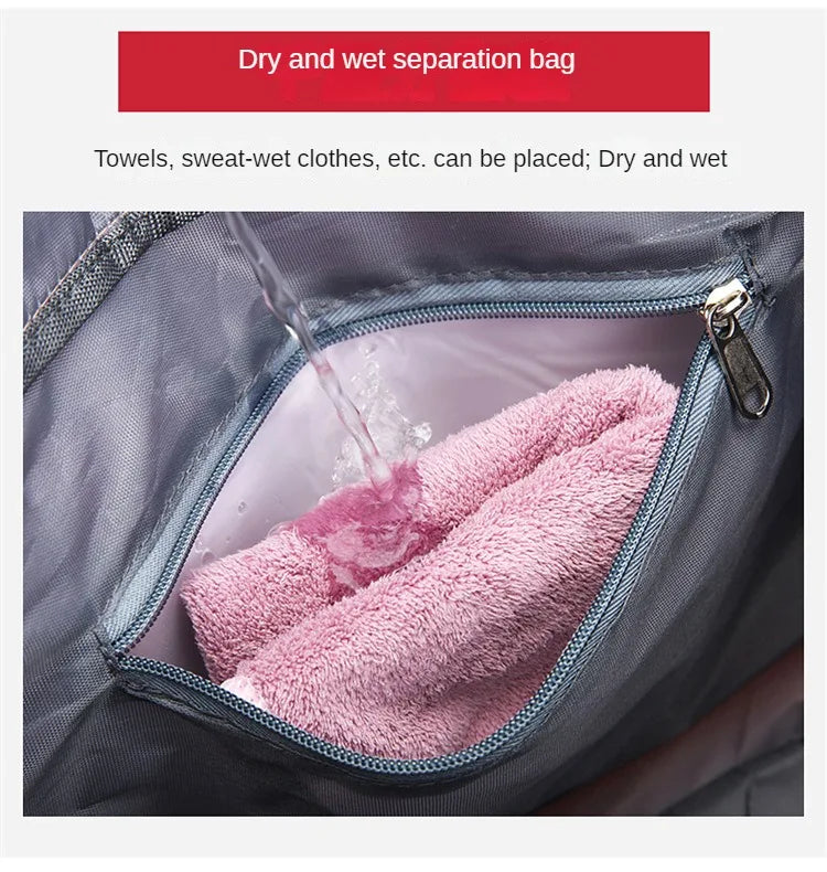 Large Capacity Gym/Overnight Duffle Bag with Shoe Compartment