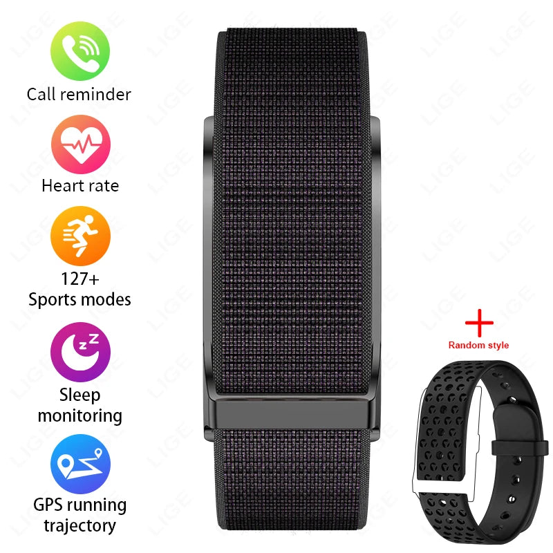 LIGE Smart Bracelet Heart Rate Health Sports Monitoring Wristband - NO Screen Fitness Tracker