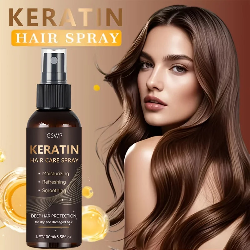 GSWP Keratin Hair Spray with Castor Oil & Argan Oil - Lightweight Moisture Treatment
