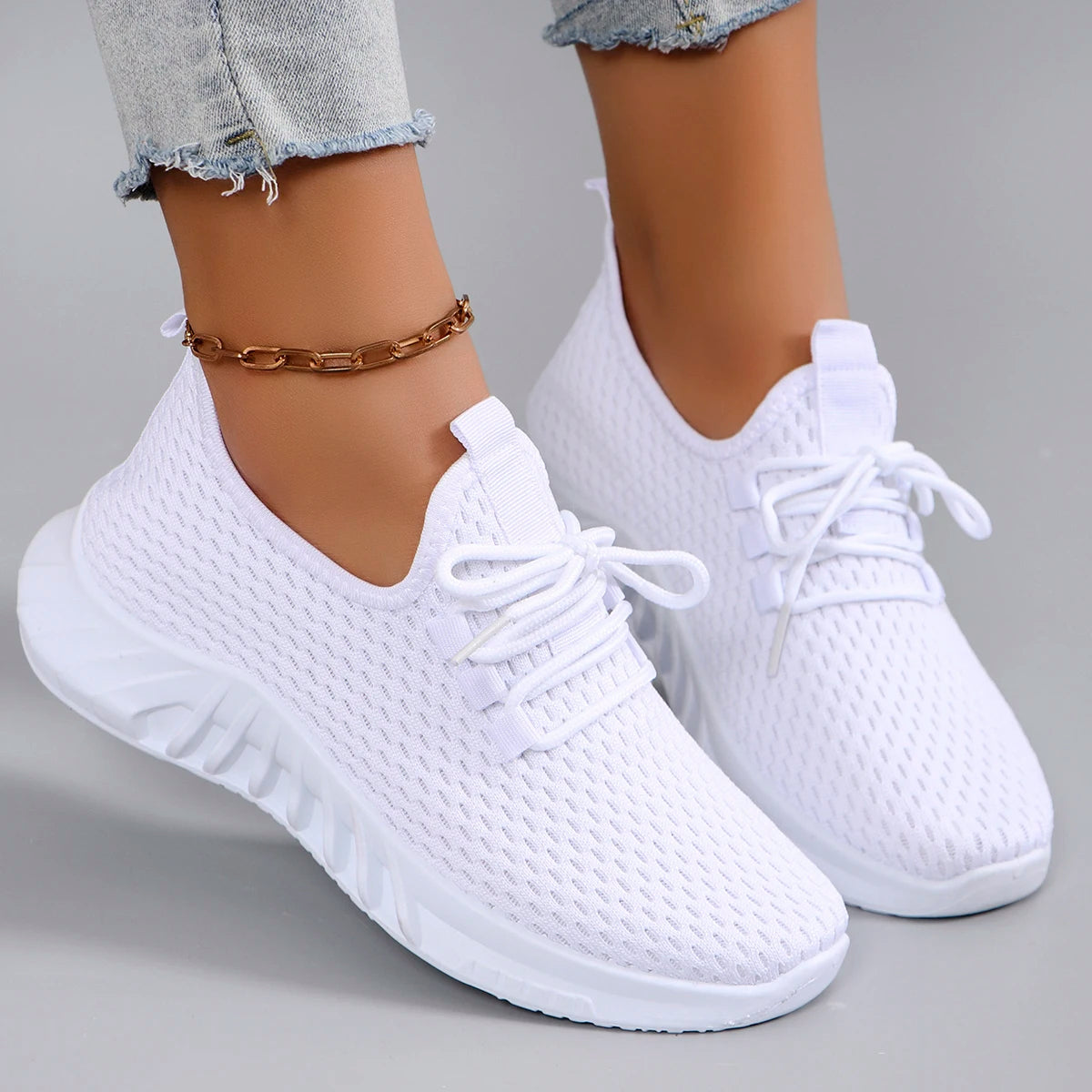 Women's Mesh Workout Shoes - Active Athletic Training Sneakers
