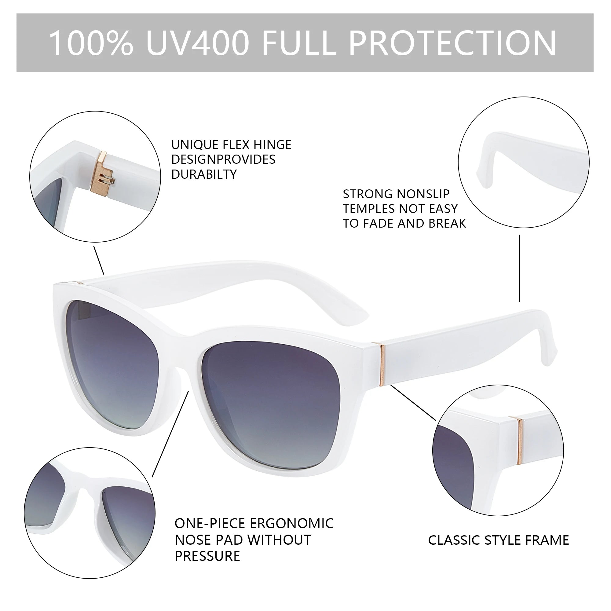 ZENOTTIC Cat Eye Polarized Sunglasses - Women's Vintage Square UV Protection Shades