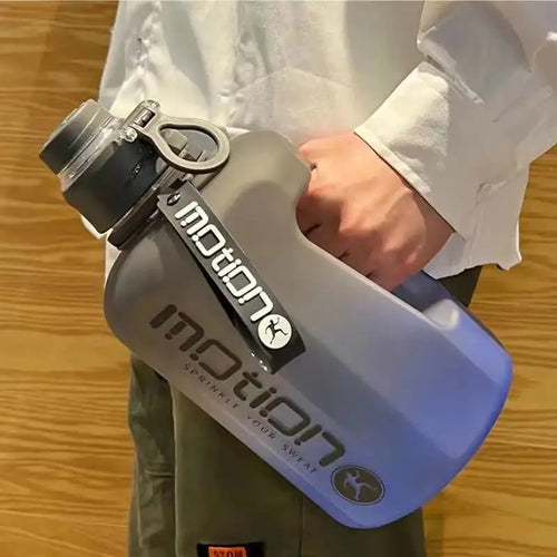 2.4L Sports Water Bottle with Straw - Extra Large Fitness Tracker Bottle with Measurement Scale