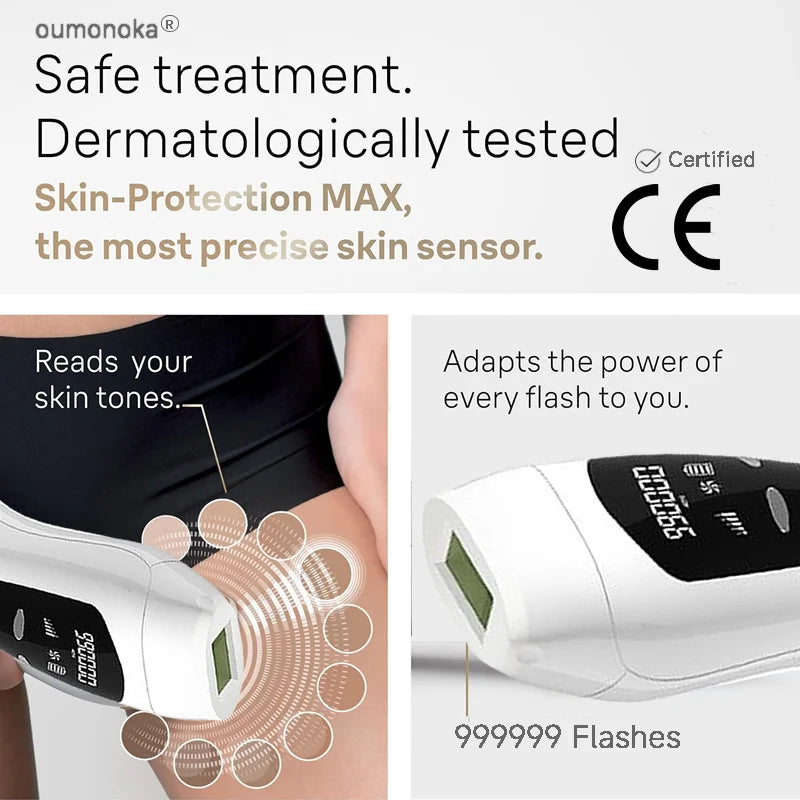 IPL Hair Removal Device - 999,999 Flashes Permanent Hair Removal Full Body Treatment