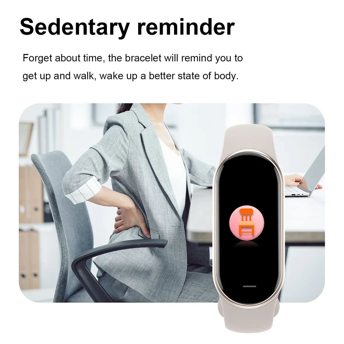Smart Fitness Band - 1.14" AMOLED Display with 30-Day Battery & Health Tracking