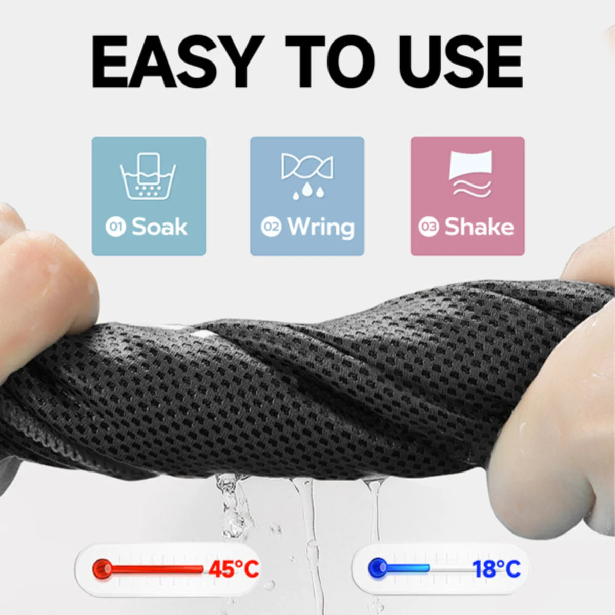 4-Pack Microfiber Ice Cooling Towels - Instant Cooling for Sports, Yoga & Gym