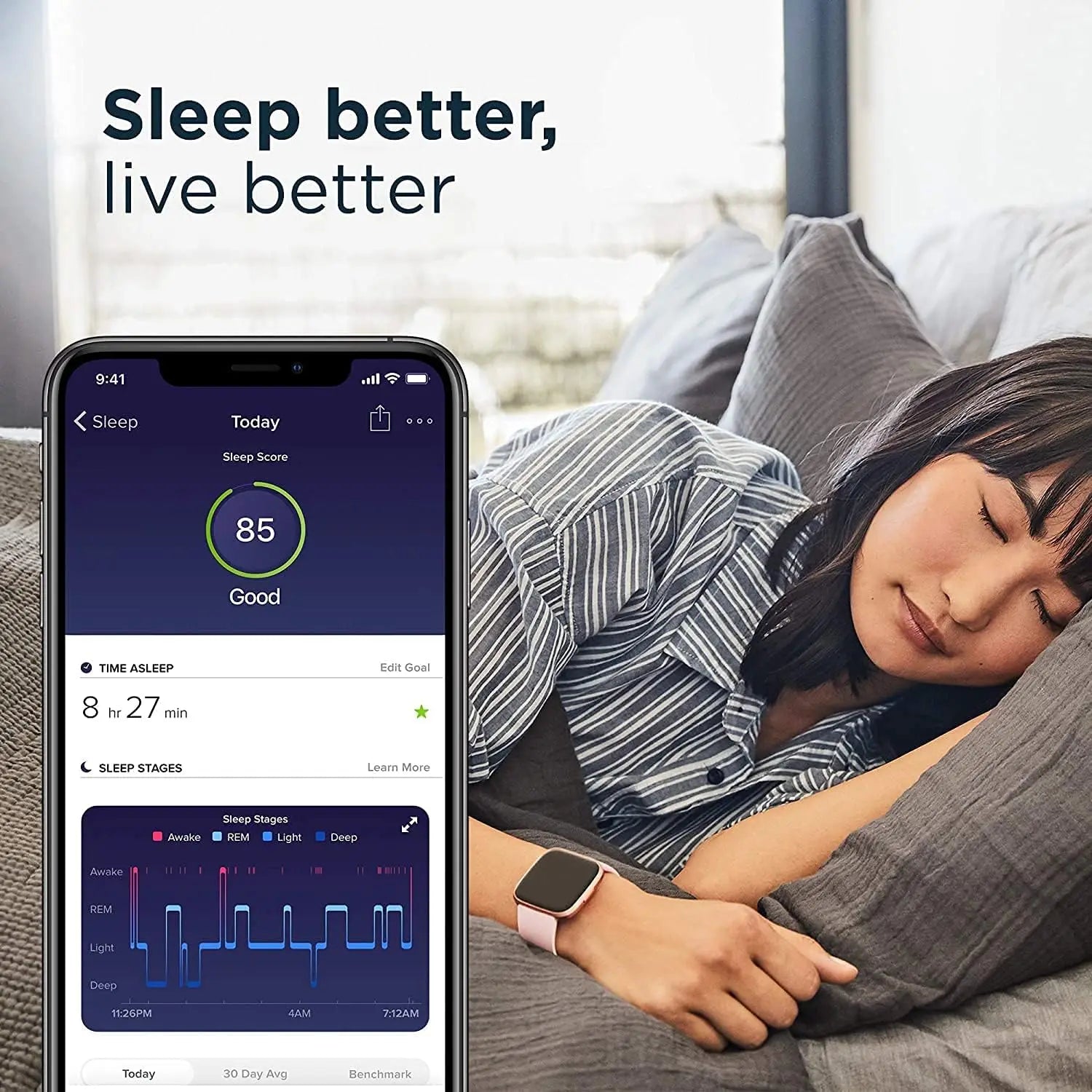Fitbit Versa 2 Health and Fitness Smartwatch - Heart Rate Music Alexa Sleep Swim Tracking
