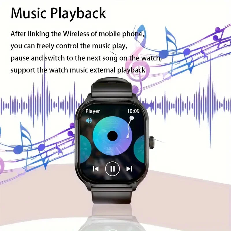 Smart Sports Watch - Wireless Calling/Dialing with Call Alert & Rejection