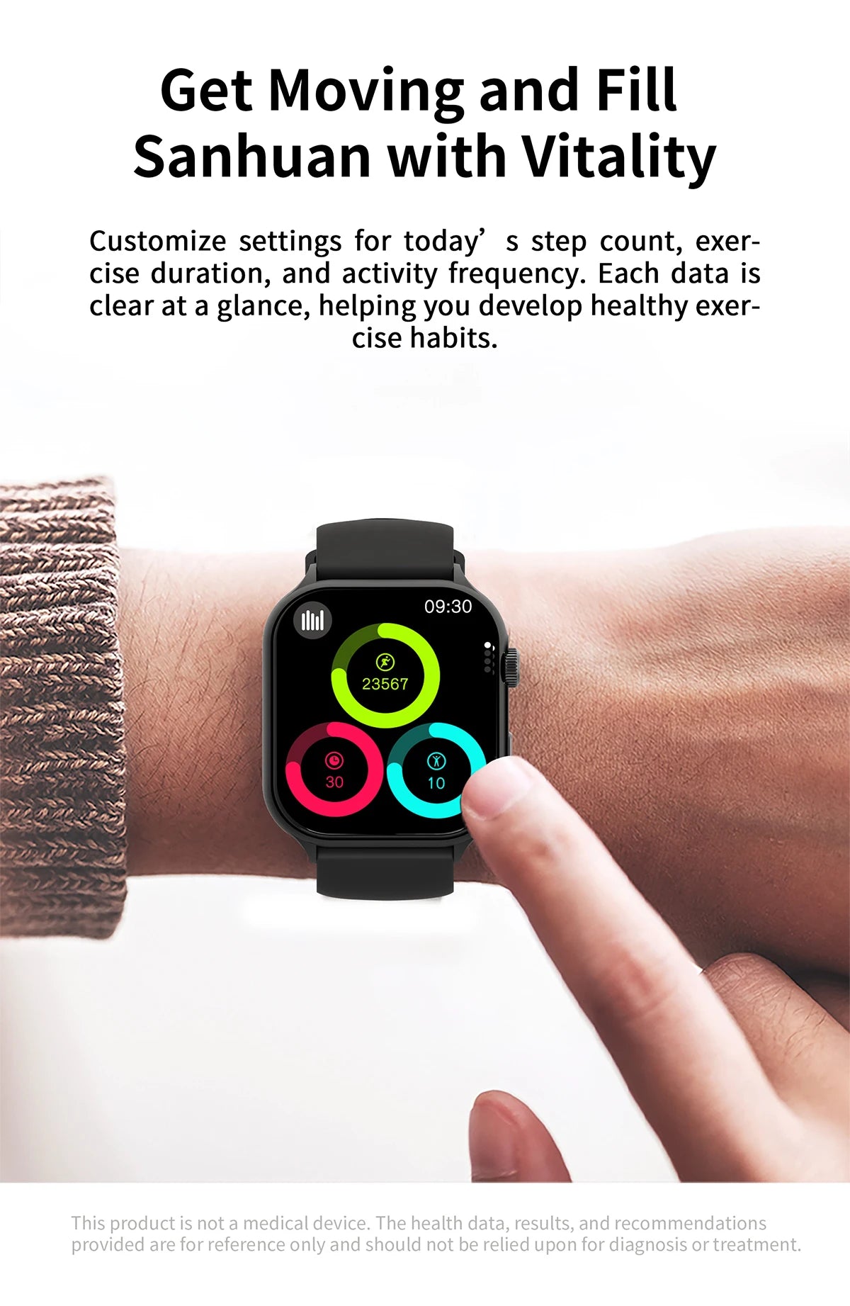 Lenovo Smart Watch Fit F101 - 1.96" AMOLED Display with Bluetooth Calling & Health Monitoring