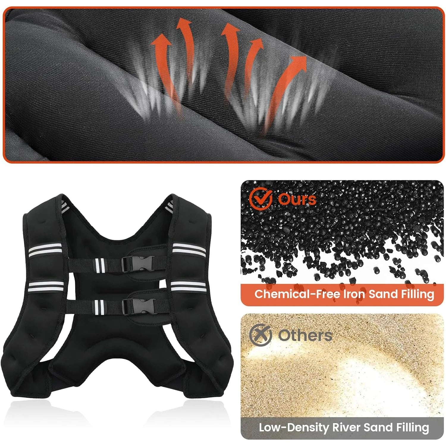 Reflective Weighted Vest for Strength Training & Running