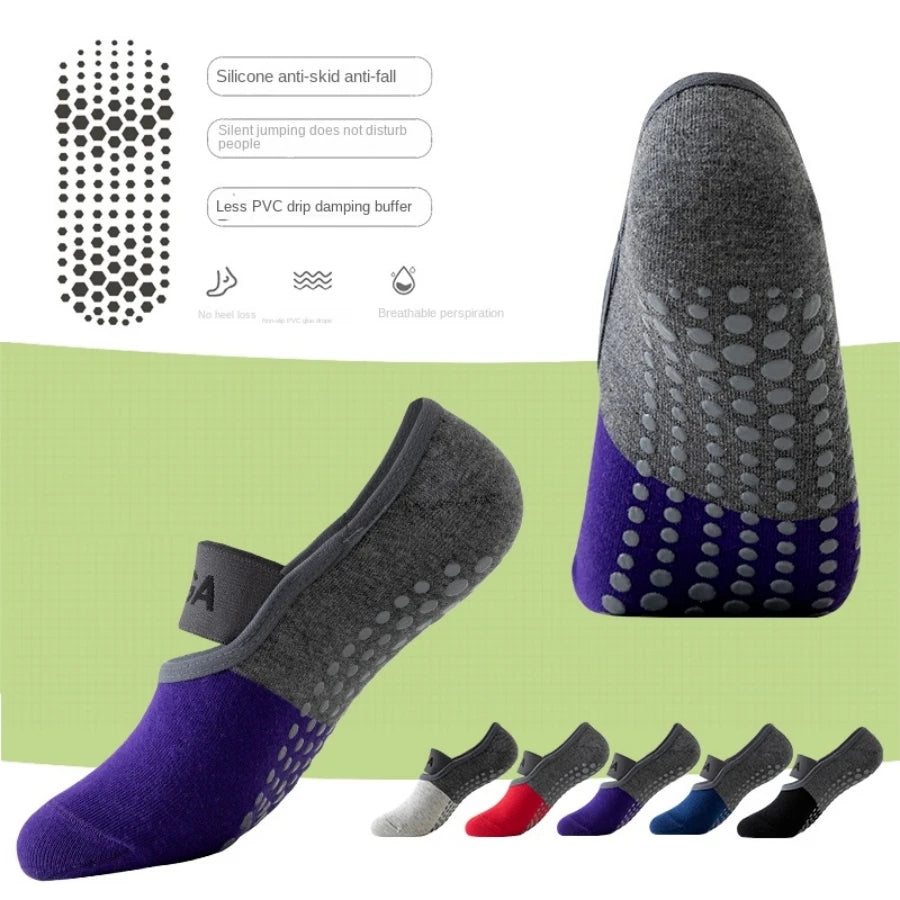 Anti-Slip Yoga Socks - Non-Skid Grip Socks for Yoga, Pilates & Ballet (1 Pair)