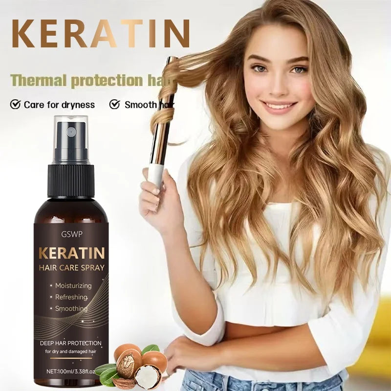 GSWP Keratin Hair Spray with Castor Oil & Argan Oil - Lightweight Moisture Treatment