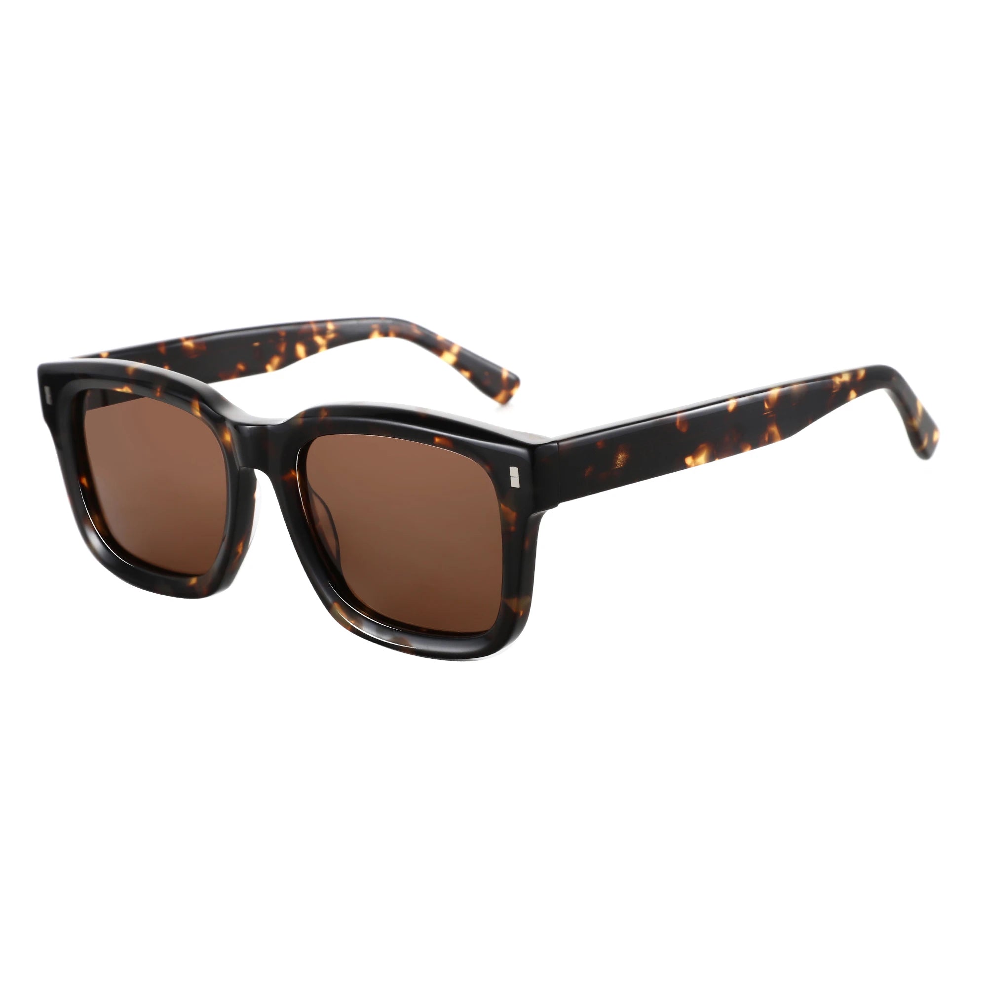 ZENOTTIC Handmade Classic Heavy Frame Square Polarized Sunglasses