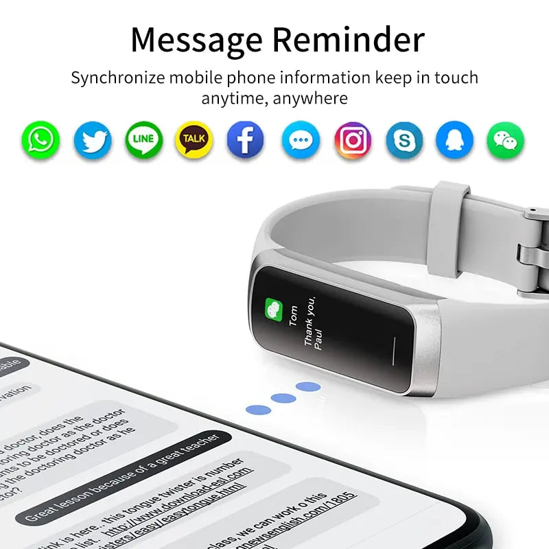 LIGE Amoled Heart Rate Blood Smartwatch Waterproof Sports Fitness Tracker
