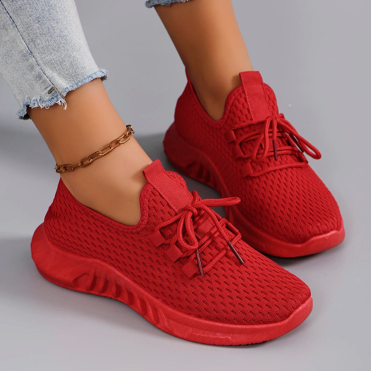 Women's Mesh Workout Shoes - Active Athletic Training Sneakers