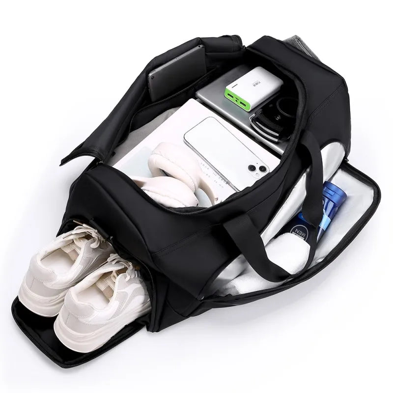 Sports Gym Bag - Large Capacity Duffel with Shoe Storage & Multi-Compartments