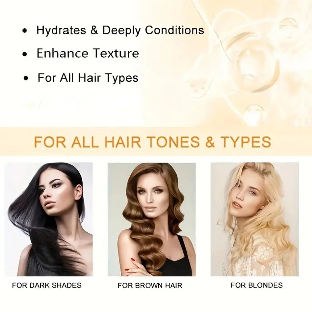 Keratin Hair Mask - Deep Moisturizing Conditioner for Soft Smooth Frizz-Free Hair Repair
