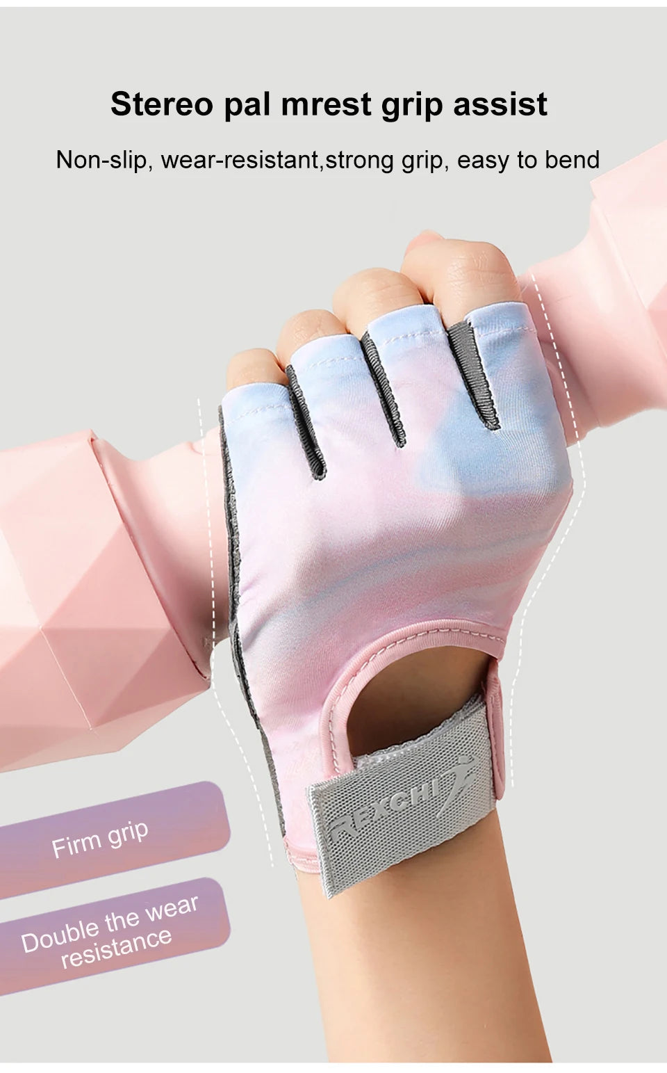 Half-Finger Workout Gloves - Shock-Absorbing Gym Gloves for Women & Men