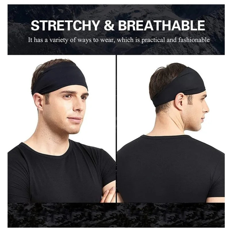 Quick-Dry Sports Headband - Breathable Sweat-Absorbent Elastic Band for Running & Gym