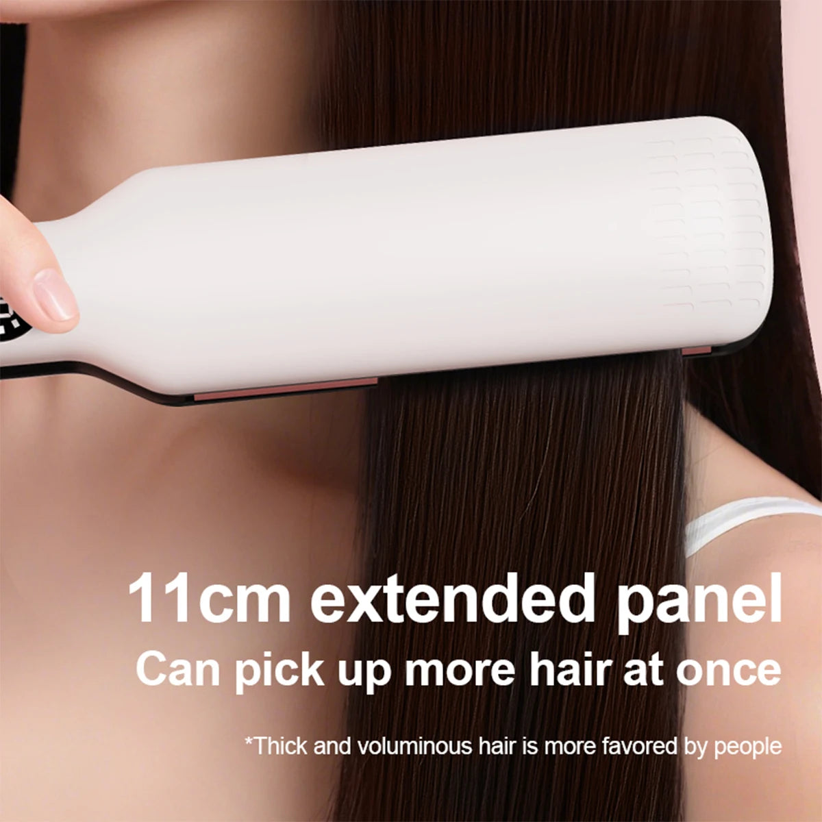 Professional Hair Straightener - Coated Wide Plates with 60W Fast Heating & PTC Technology