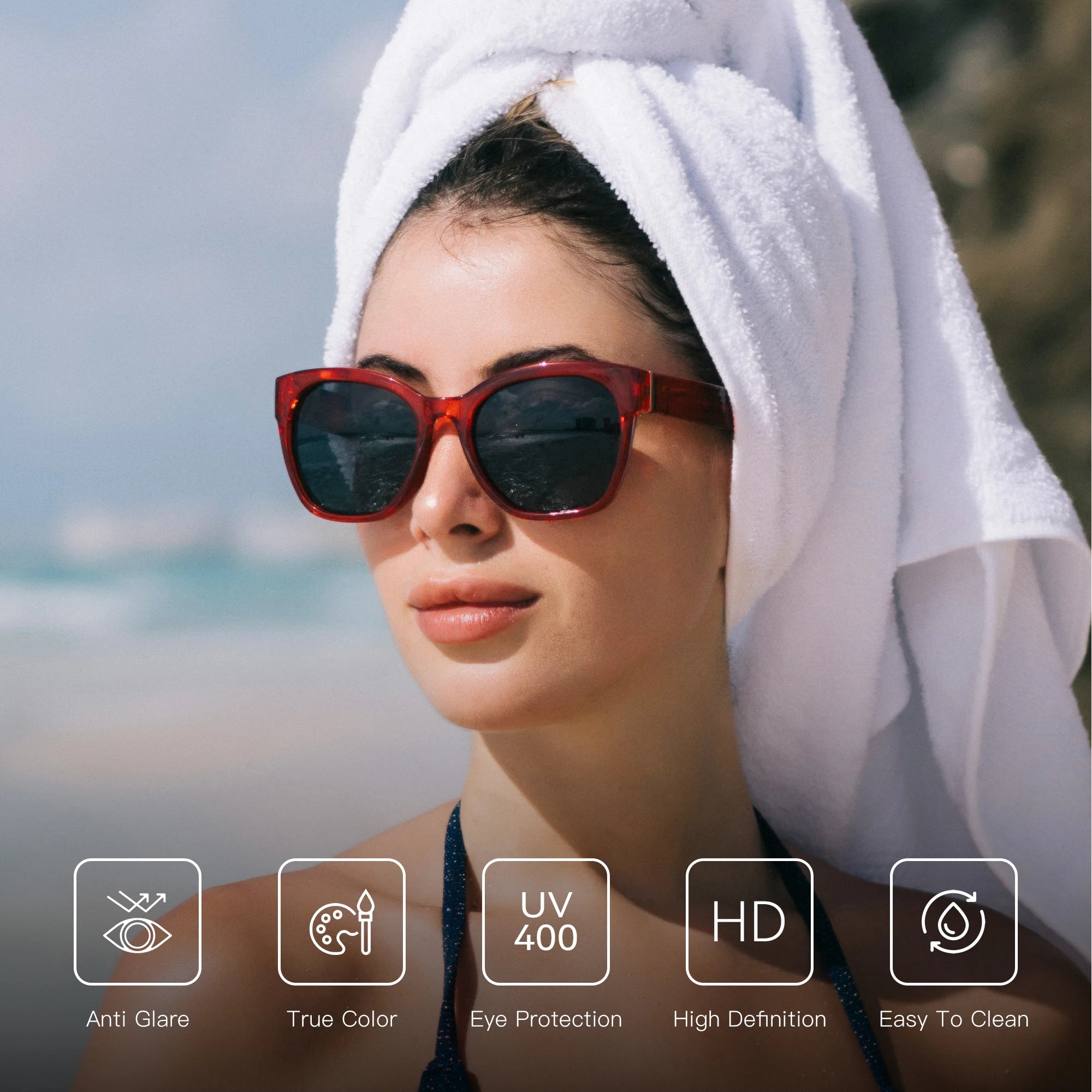 ZENOTTIC Original Butterfly Frame Polarized Sunglasses