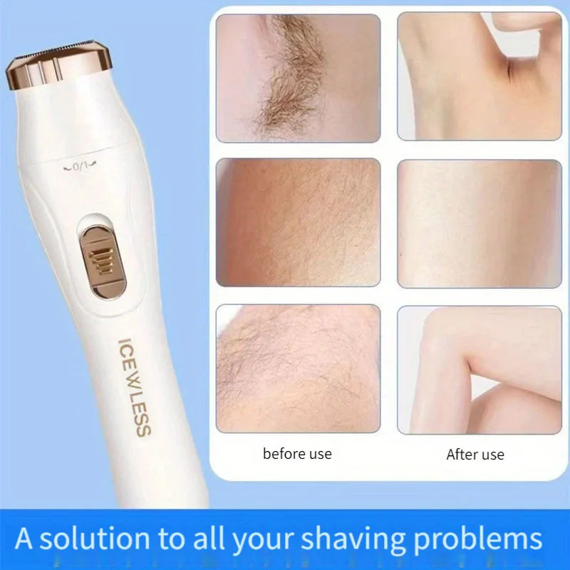3-in-1 Electric Hair Removal Set - Portable Multi-Head Trimmer for Painless Body & Facial Hair Removal