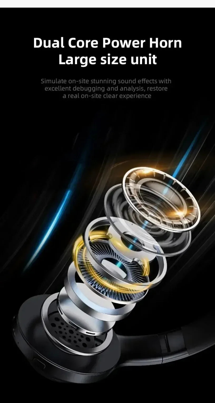 P47 Wireless Bluetooth Headphones - Foldable Over-Ear with 6H Talk Time & Volume Control