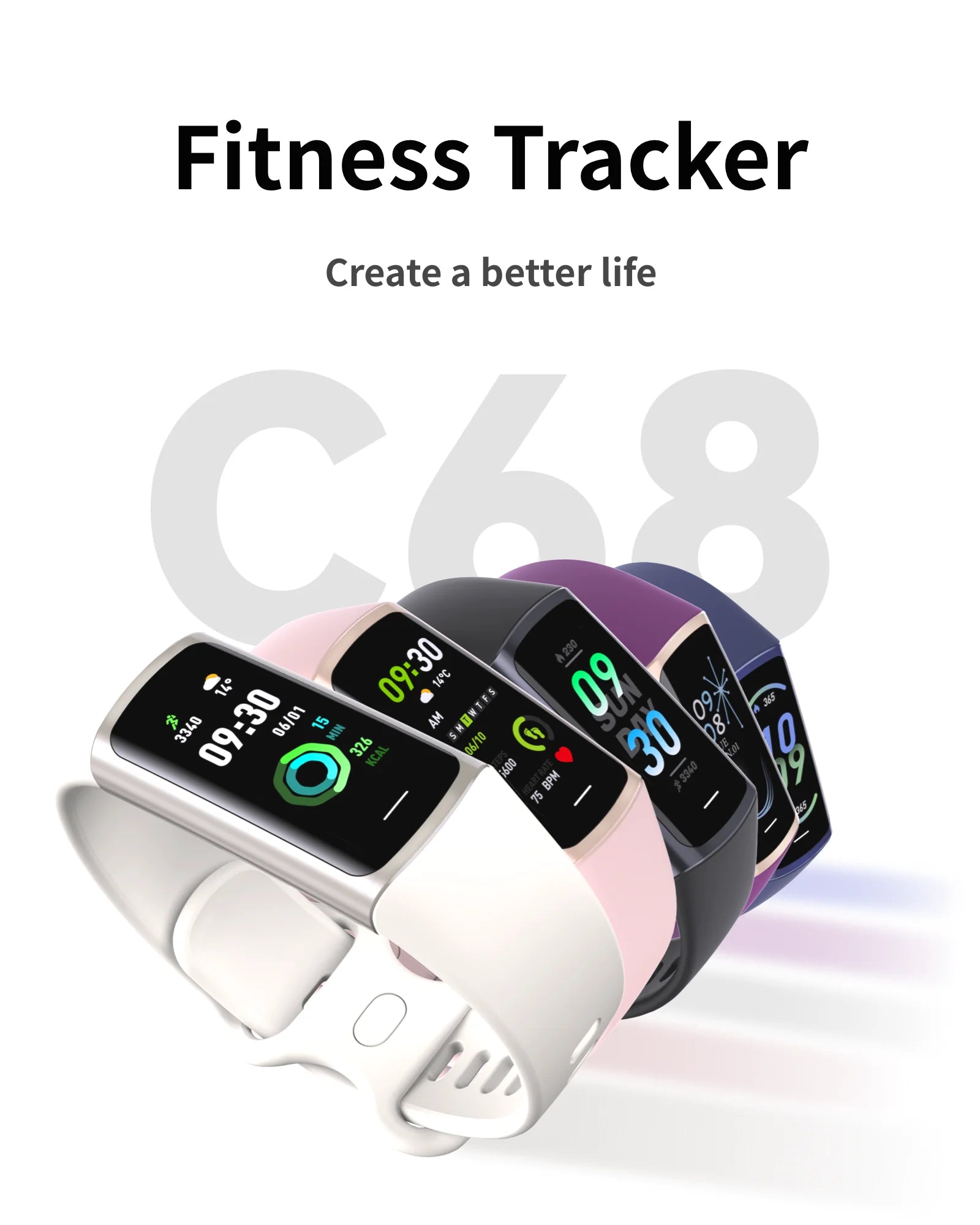 LIGE Fashion Smartwatch Temperature Blood Heart Oxygen Monitoring Bracelet