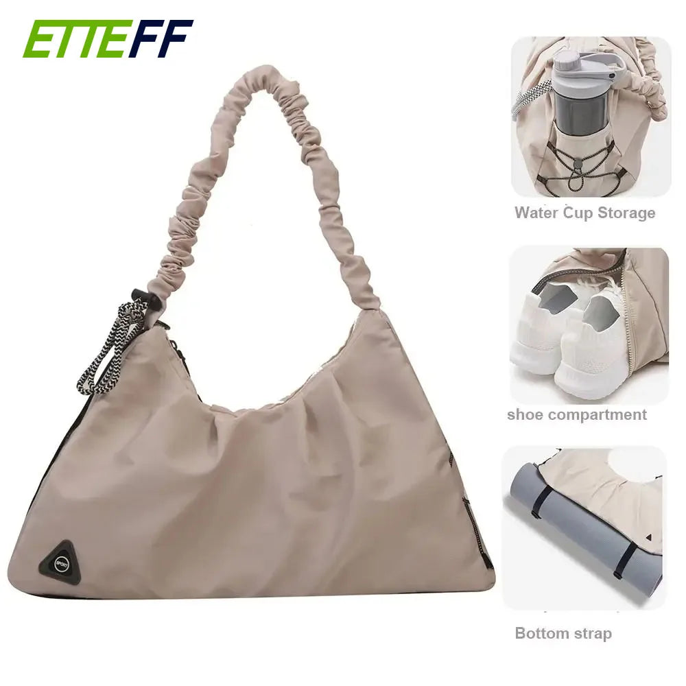 Yoga Gym Bag for Women - Shoes Compartment & Wet Dry Storage