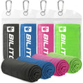4-Pack Microfiber Ice Cooling Towels - Instant Cooling for Sports, Yoga & Gym