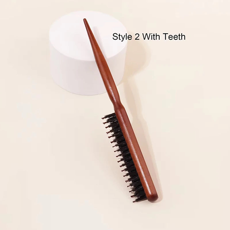 Hairbrush Wooden Handle Bristle Brush Kit for Professional Salon & Home Styling