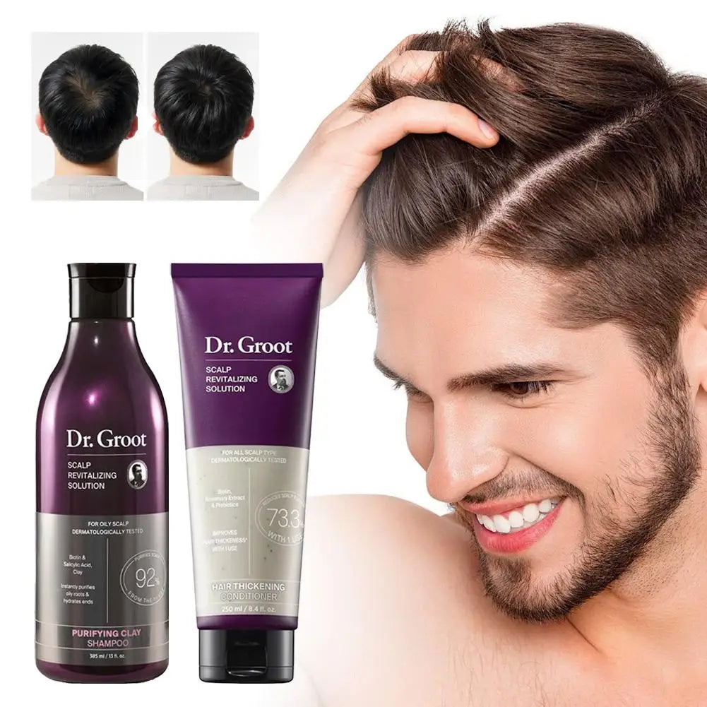 Dr.Groot hair loss treatment set: purple shampoo & conditioner by Cedar & Moore, 2-piece kit