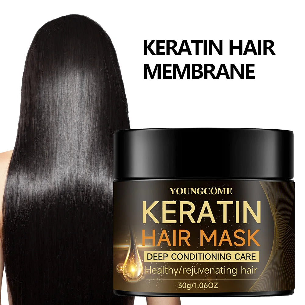 Keratin Hair Mask - Deep Moisturizing Conditioner for Soft Smooth Frizz-Free Hair Repair