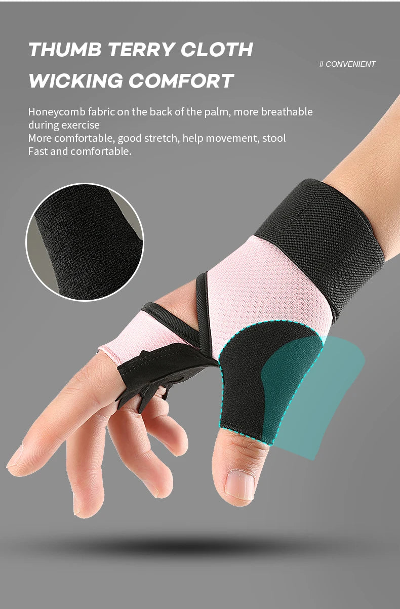 Half-Finger Sport Gloves - Breathable Anti-Slip for Gym, Cycling & Fitness