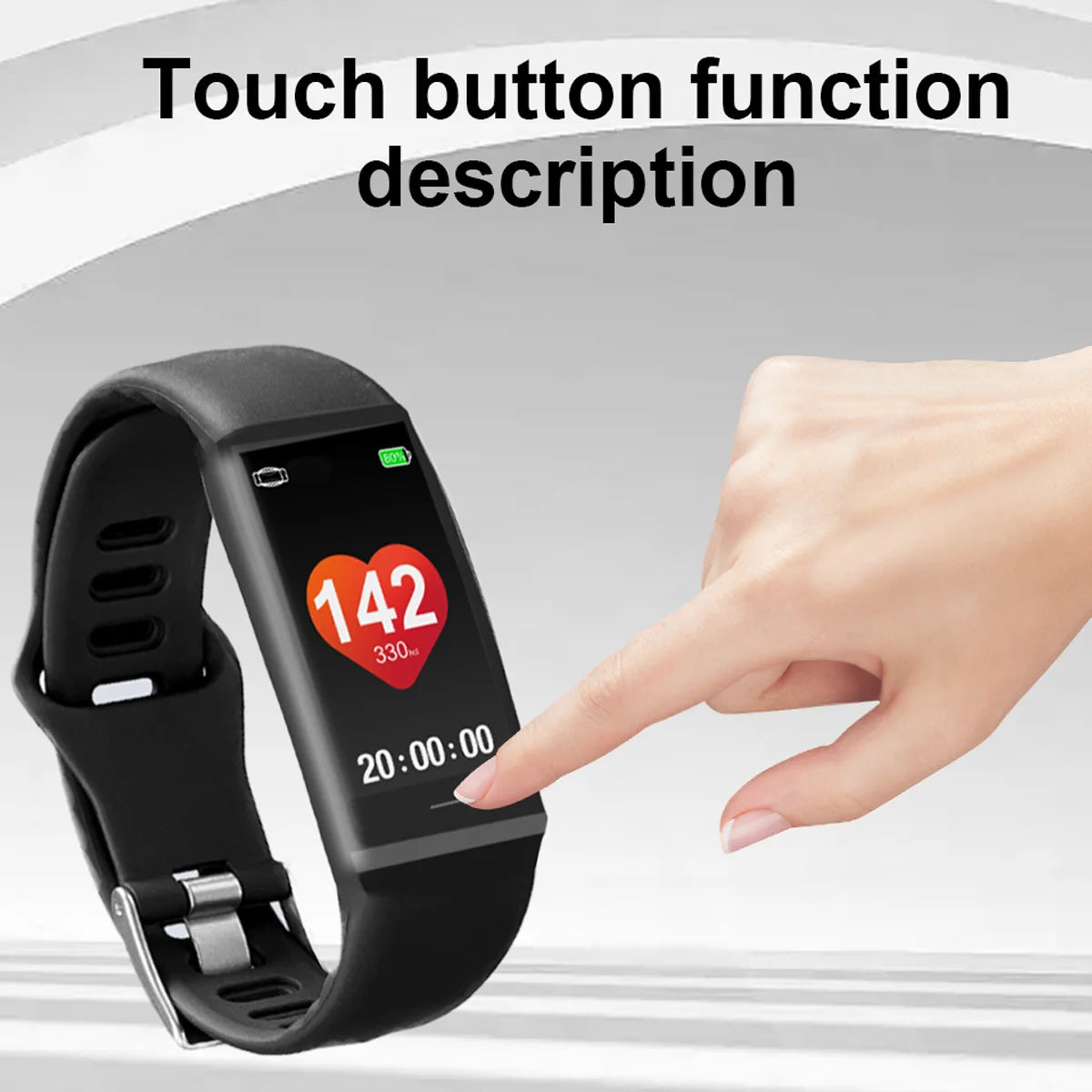 Heart Rate Monitoring Smart Watch and Chest Strap - ANT+ Bluetooth 5.3Khz HRM Fitness Tracker