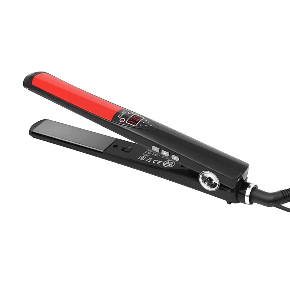 RUCHA Pro Hair Straightener - Titanium 480°F Wide Plate Flat Iron with PTC Treatment Technology