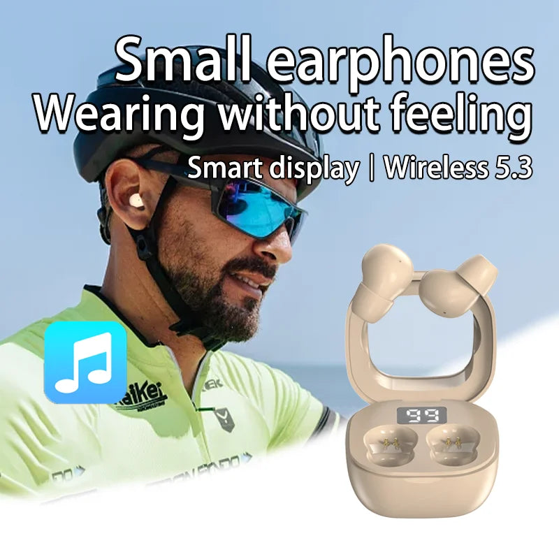 SHUKE SK19 Mini Sports Earbuds - Bluetooth 5.3 Wireless with 480H Standby & IPX5 Waterproof
