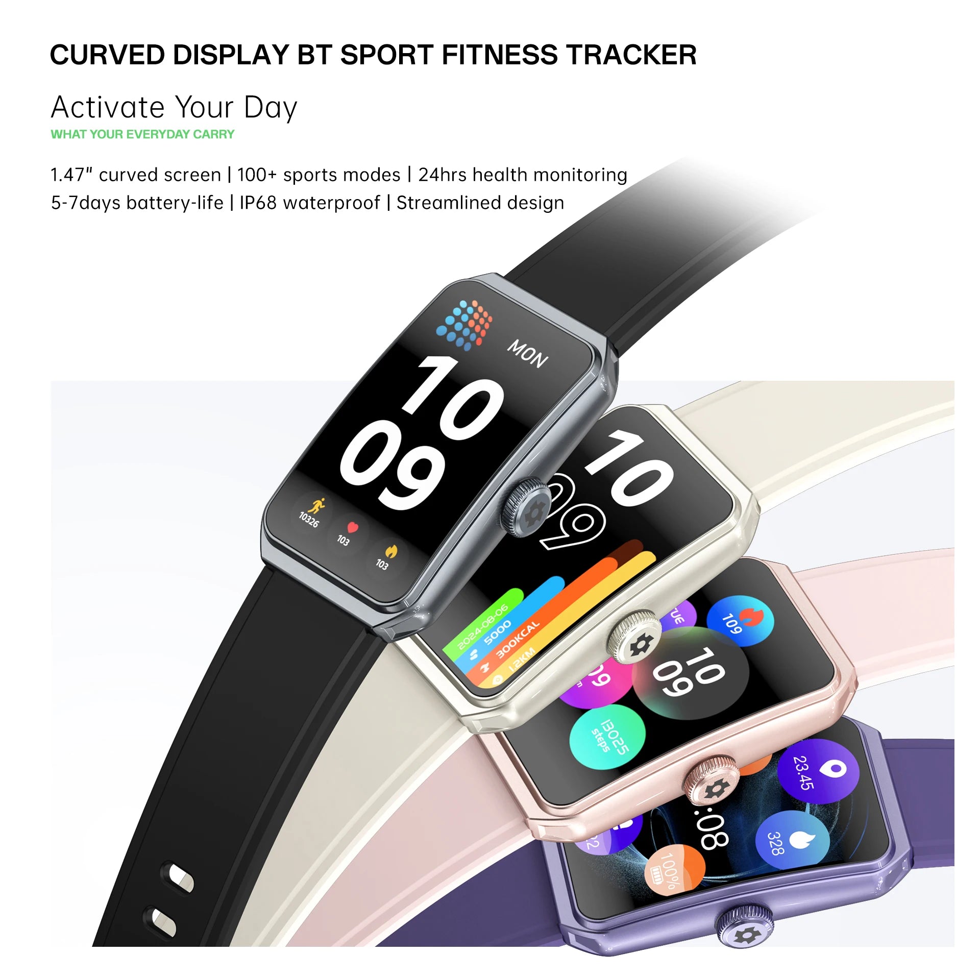 GEJIAN R11 Fashion Smart Watch - 1.47" TFT Display with Health Monitoring & IP68 Waterproof