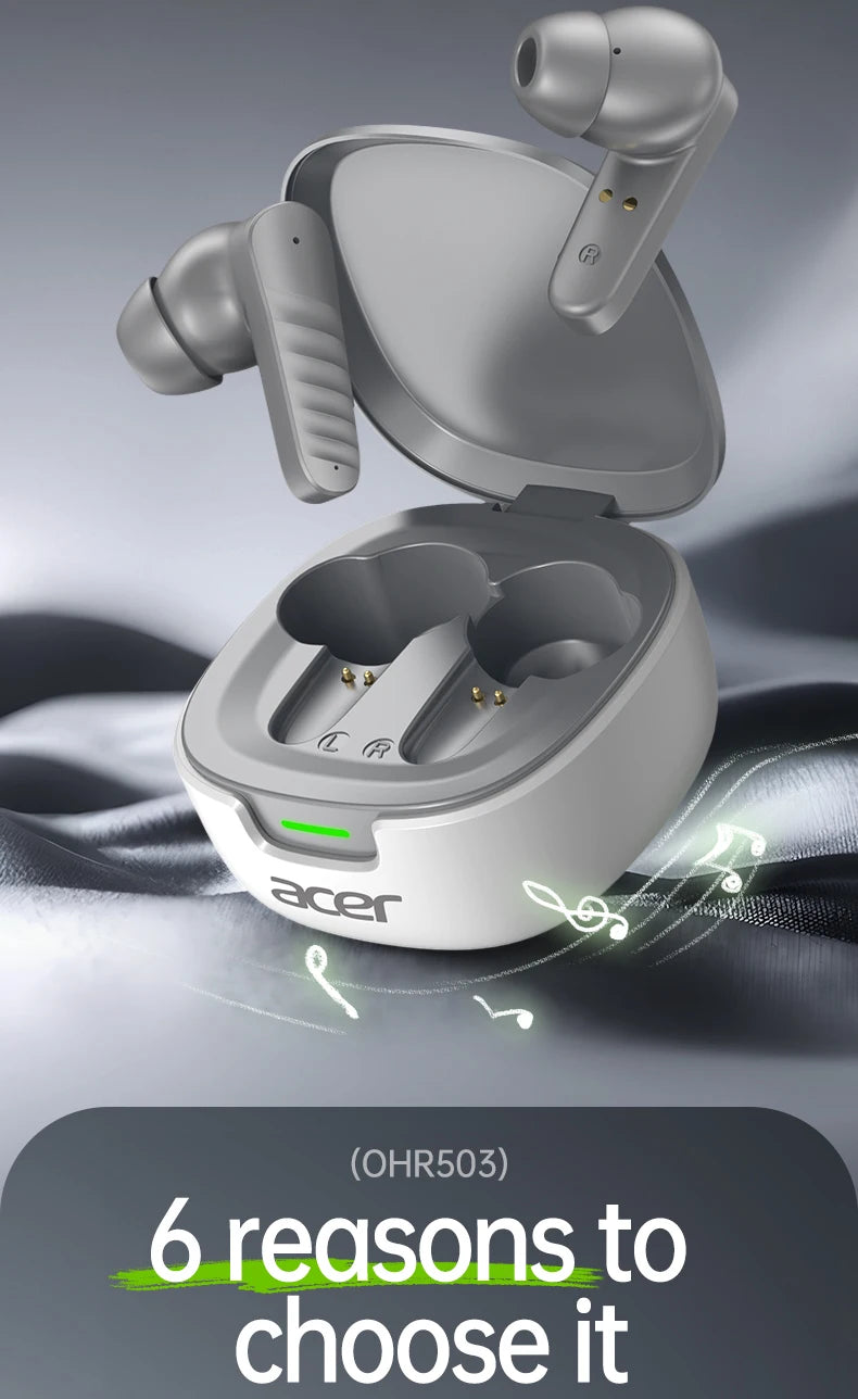 Acer Sport Wireless Earbuds - Bluetooth TWS with Active Noise Cancelling