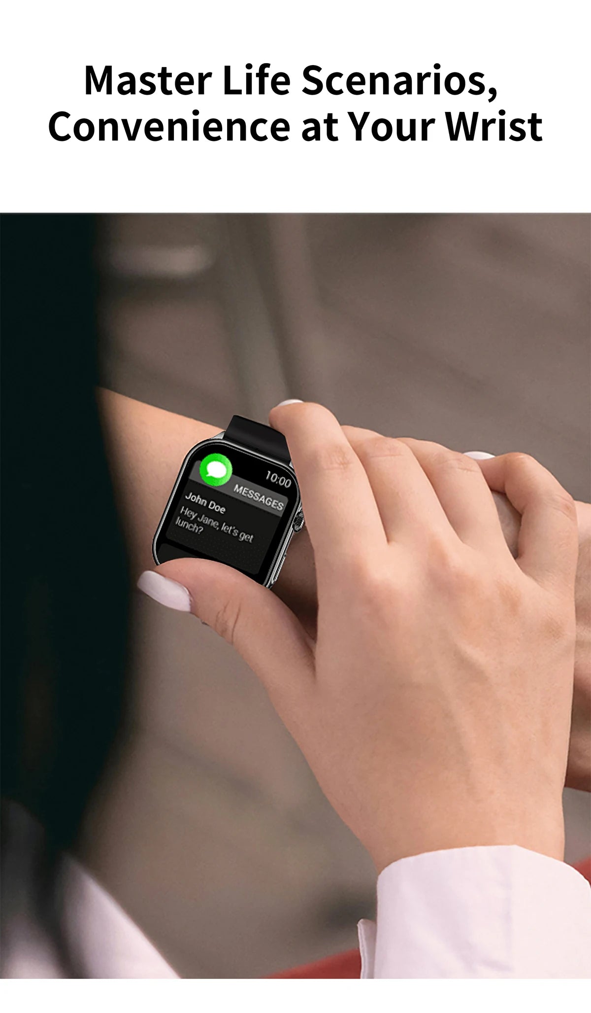 Lenovo Smart Watch Fit F101 - 1.96" AMOLED Display with Bluetooth Calling & Health Monitoring