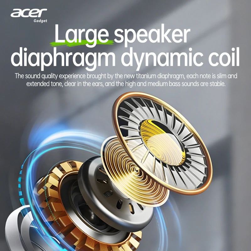 Acer Sport Wireless Earbuds - Bluetooth TWS with Active Noise Cancelling