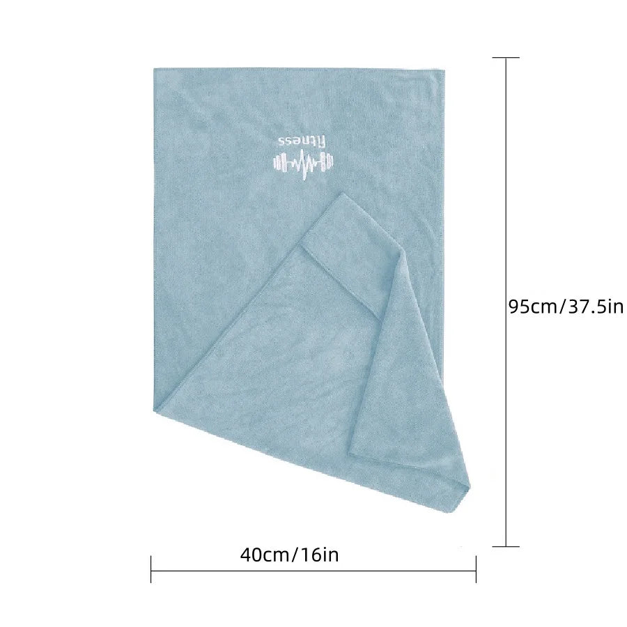 Microfiber Gym Towel - Super Soft Quick-Drying Sports Towel 37.5"x16" for Yoga & Fitness