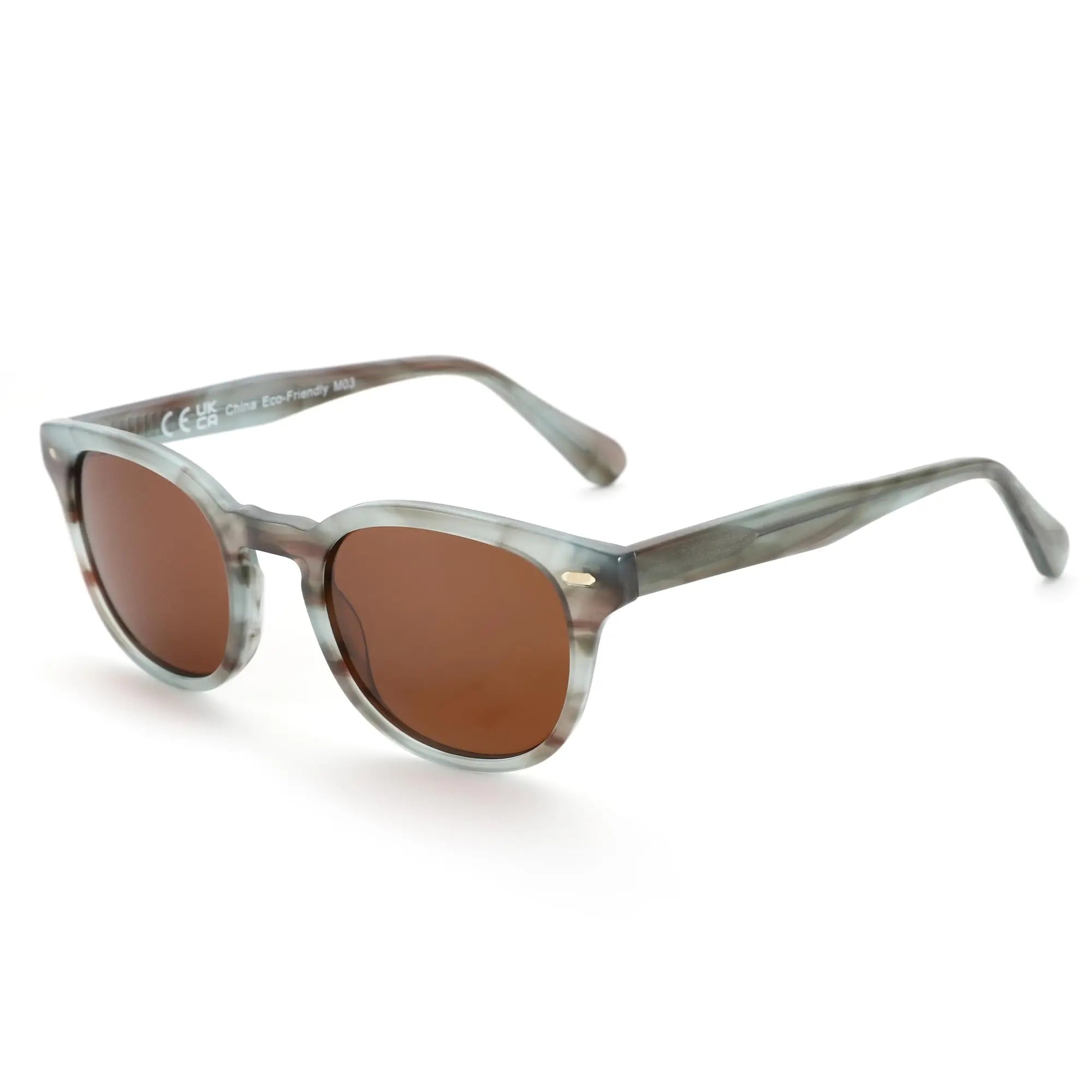 ZENOTTIC Round Polarized Sunglasses - Eco-Friendly Acetate Retro UV400 Protection