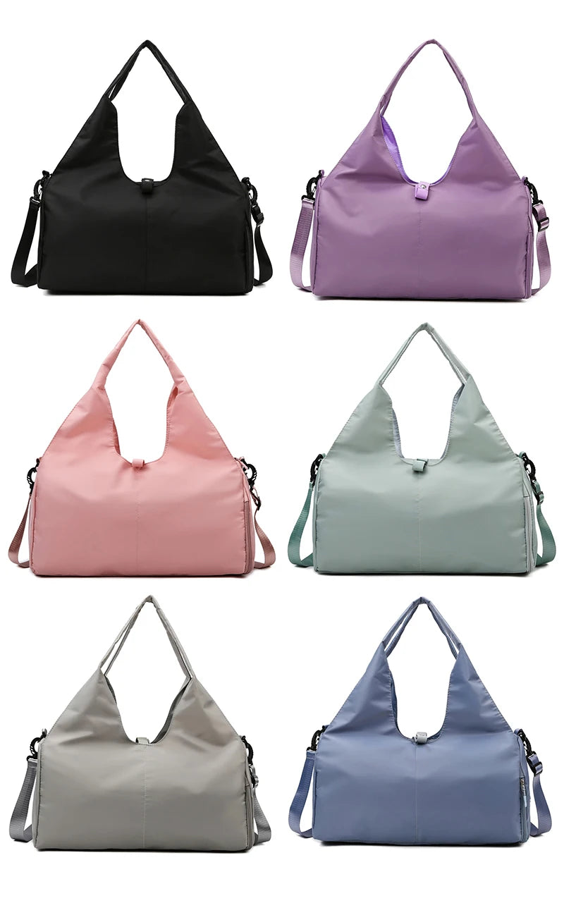 Women's Sport Gym Bag - Waterproof with Separate Shoe Compartment