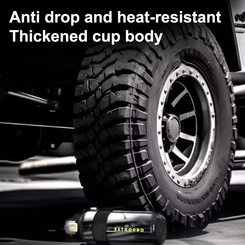 Sports water bottle with thickened cup body and carry strap, anti-drop design