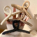 4-Piece Women's Hair Claw Clips - French Style Cross Matte Hairpins for Elegant Styling