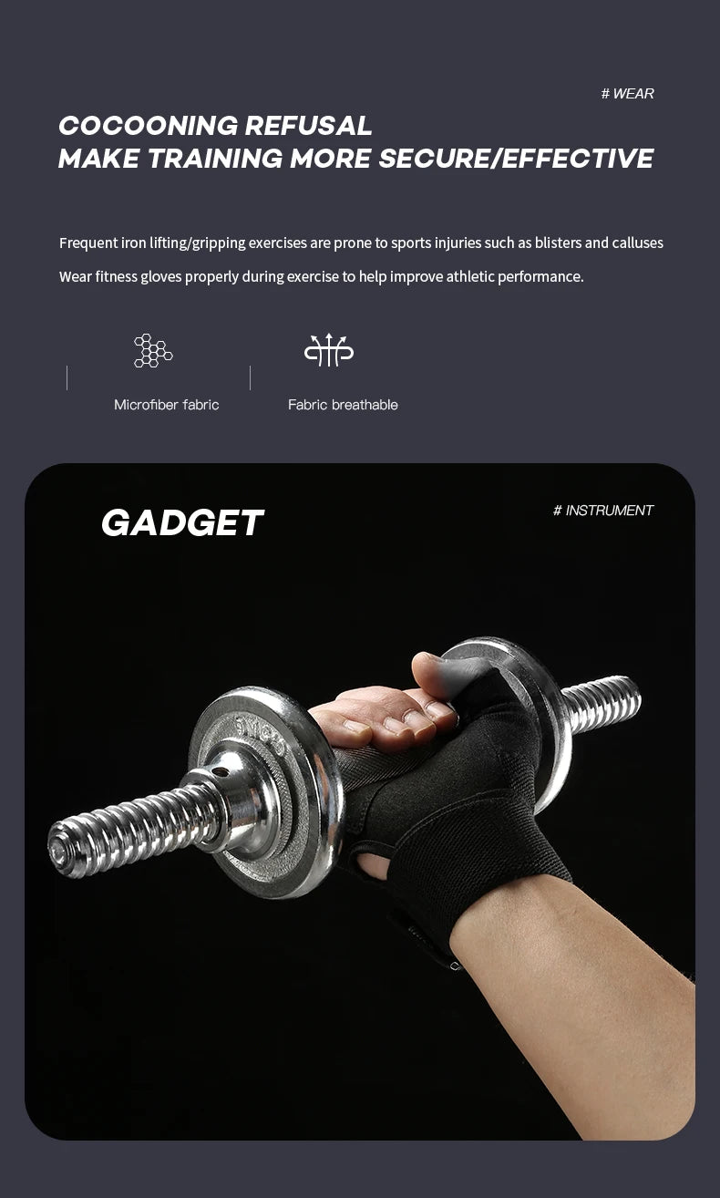 Half-Finger Sport Gloves - Breathable Anti-Slip for Gym, Cycling & Fitness