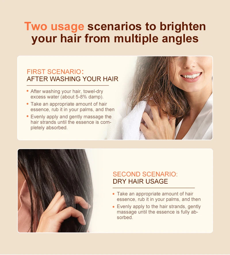 PURC Magic Instant Smooth Hair Serum - Nourishing Repair Leave-In Oil Anti-Frizz Treatment
